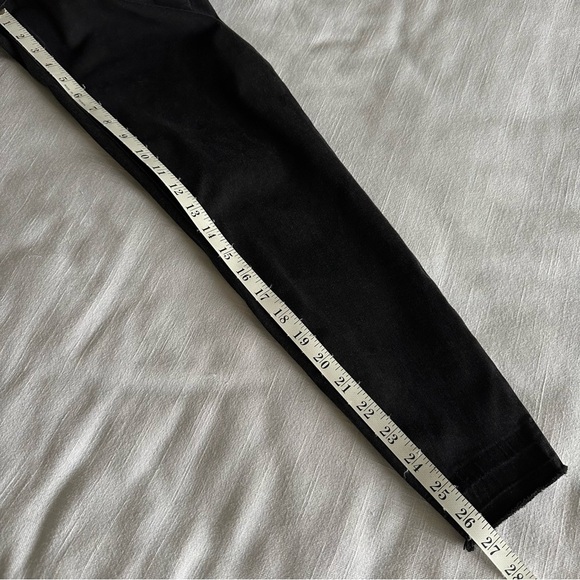 Spanx Jeans Womens Large Black Distressed Skinny High Rise Stretch Denim Pants - Picture 5 of 9